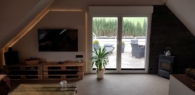 Wohnzimmer mit Dachterrasse OG - Exklusives Zweifamilienhaus mit großem, parkähnlichem Grundstück in ruhiger und ländlicher Lage!